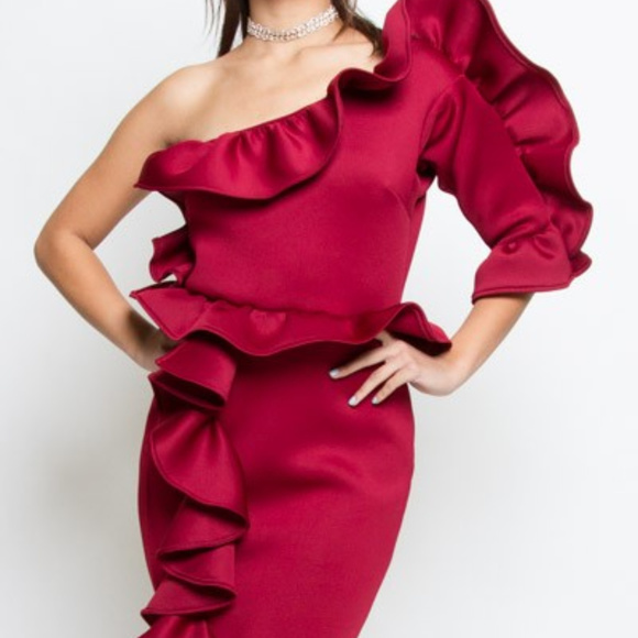 Dresses & Skirts - BURGUNDY PARTY DRESS